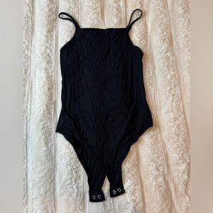 Wild fable bodysuit size Medium black ribbed